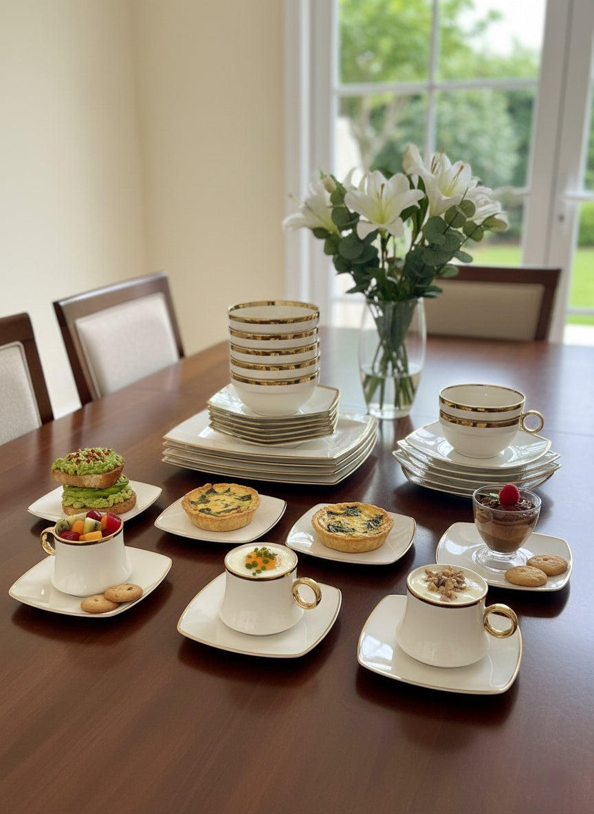 Gold Dinner Set 30-Piece