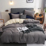 Plain Double-Sided Cotton Duvet Cover