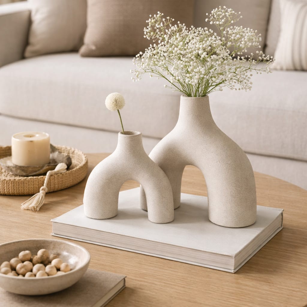 2 in 1 Decorative Ceramic Vase Set