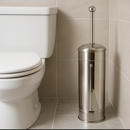Metallic 2-in-1 Toilet Brush Set