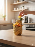 Pineapple Canister – Green Leaf Design