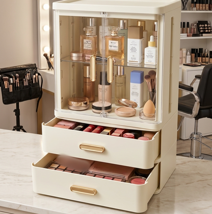 Acrylic Cosmetic Storage Cabinet With Double Drawers