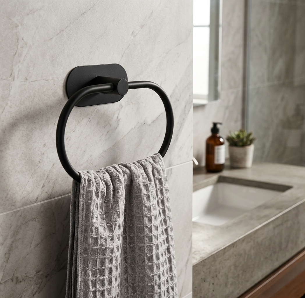 2Pcs Adhesive Towel Ring Holder