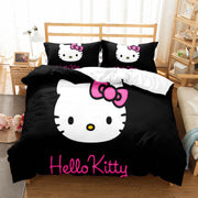 Cartoon themed kids duvet cover set with pillowcases in 5x6 size for colorful bedroom bedding. 