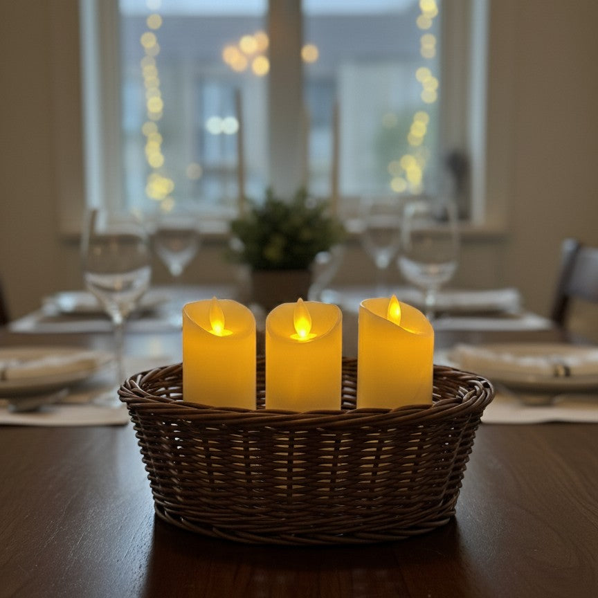 Set of 3 LED flameless candles