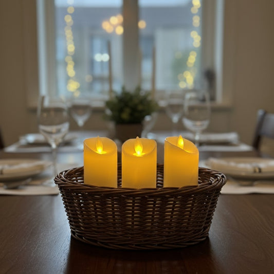 Set of 3 LED flameless candles