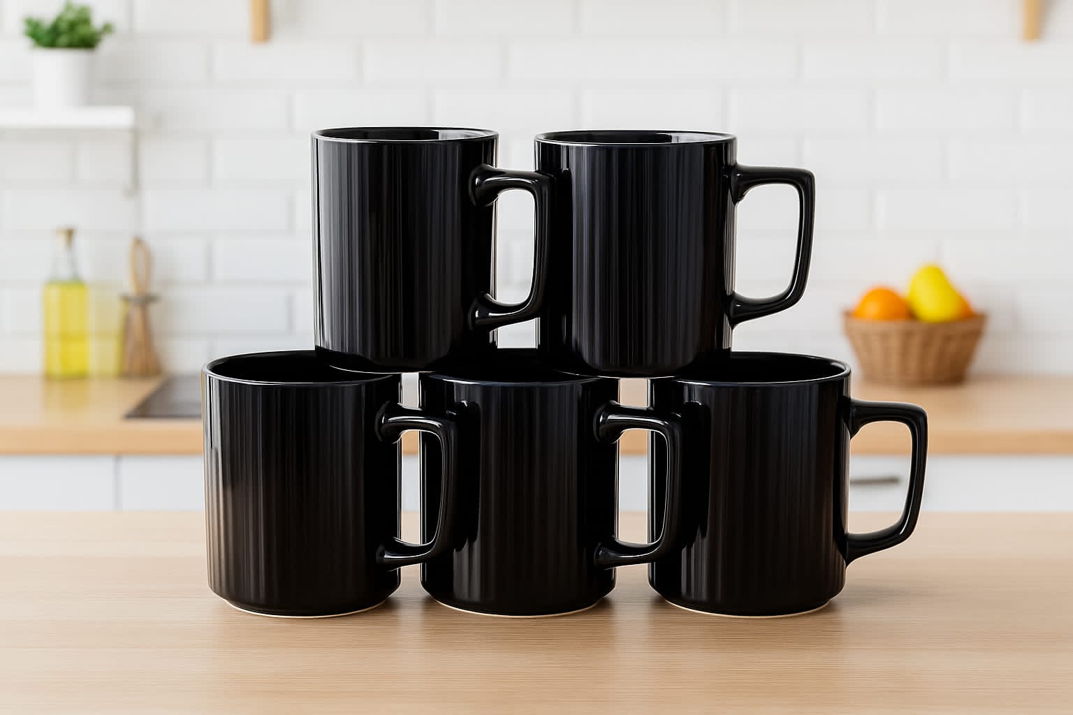 All Black Japanese Mug