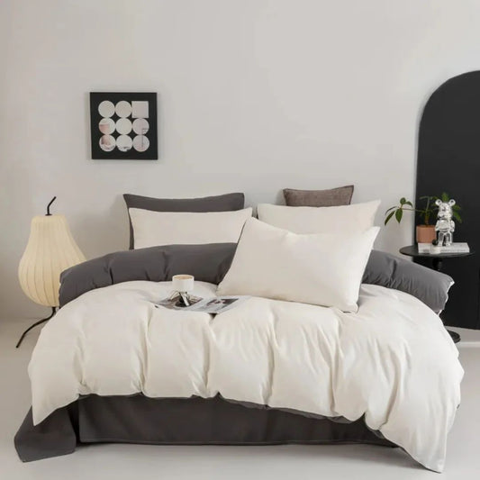 6 Piece cotton duvet cover bedding set including duvet cover bedsheet and pillowcases for 6x7 bed