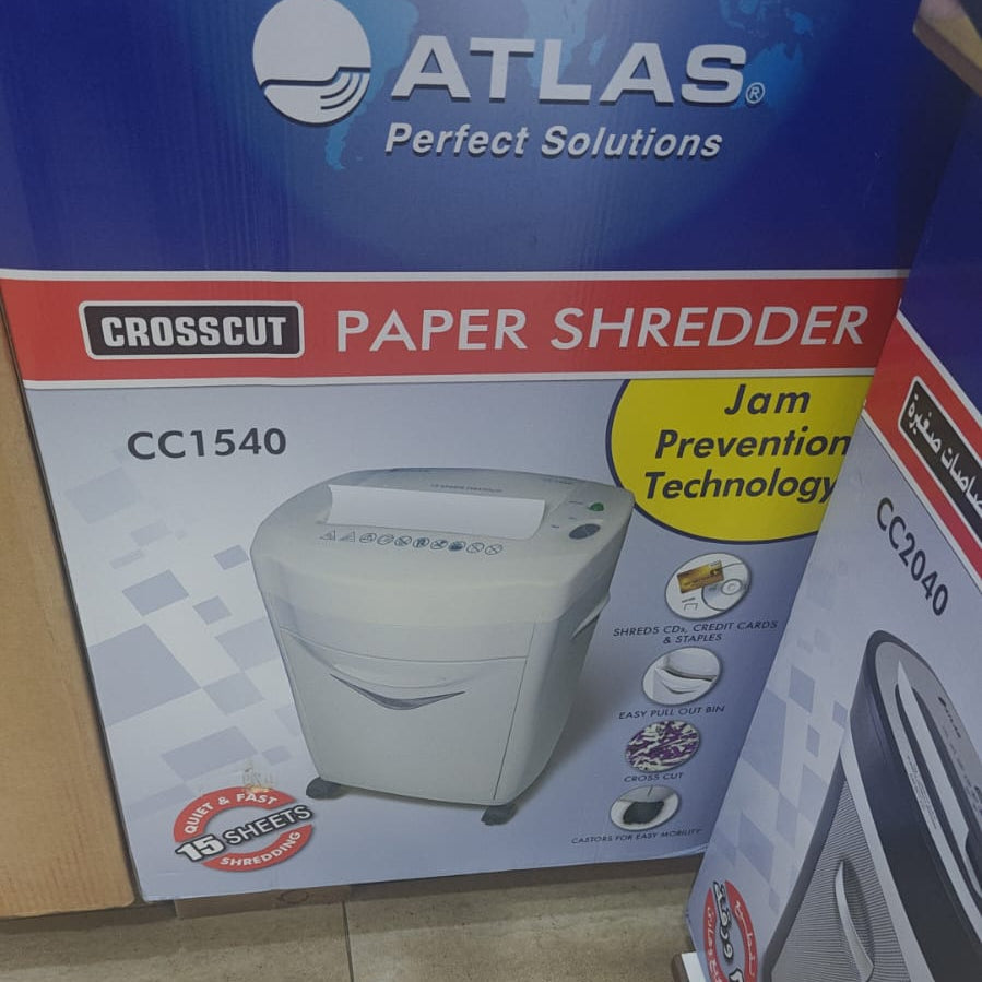 Atlas CC1540 Cross Cut Shredder – 15 Sheets