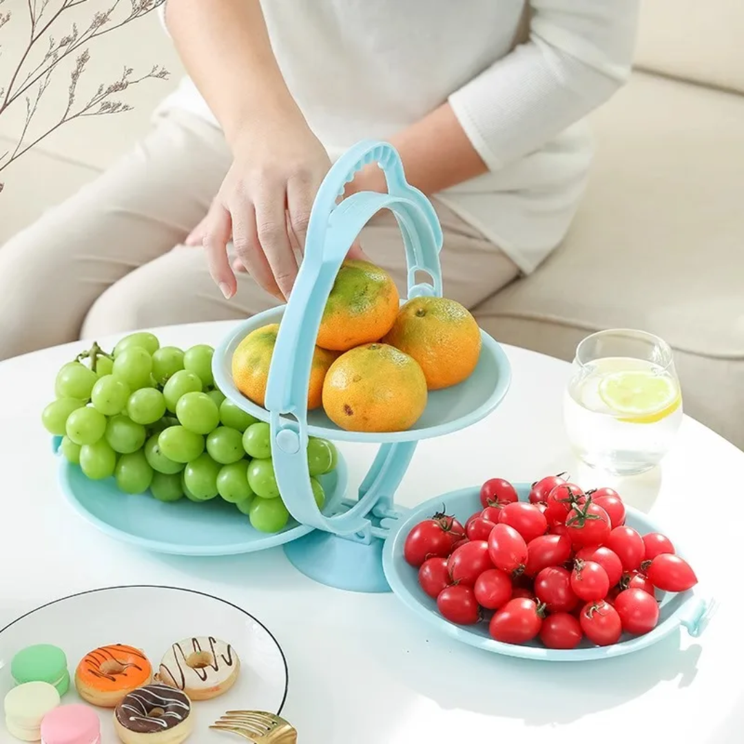 3-Layer Folding Plate Fruit Rack
