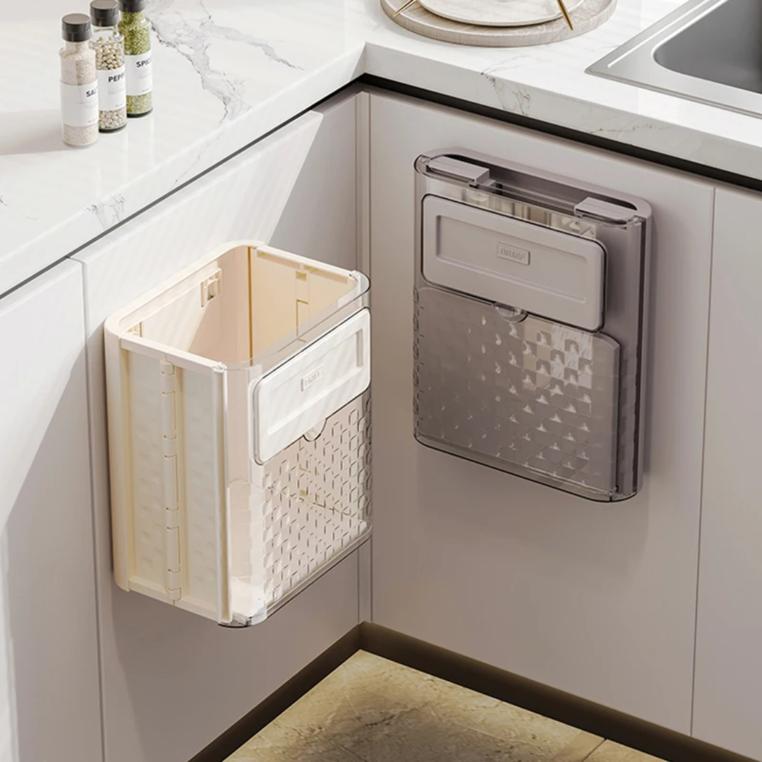 10L Wall-Mounted Folding Rubbish Bin