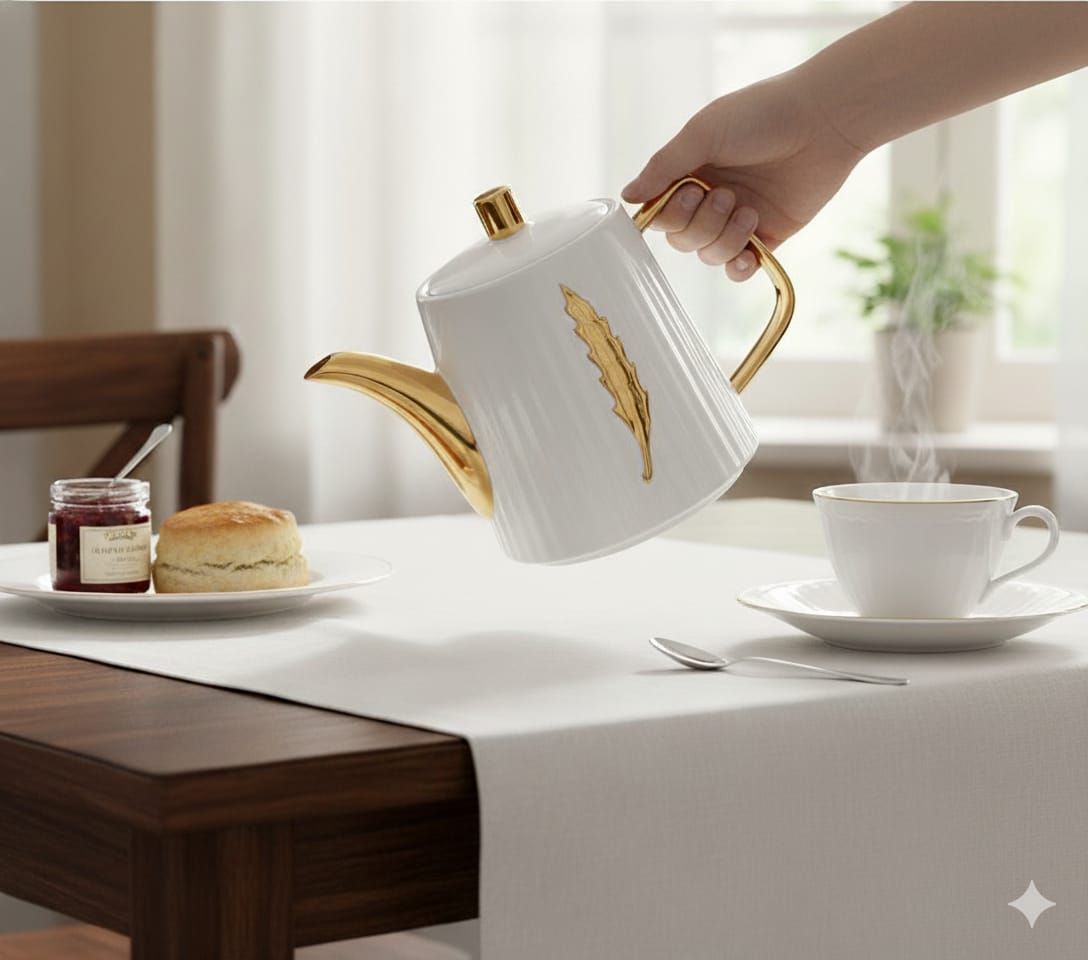 Gold Line Ceramic Kettle