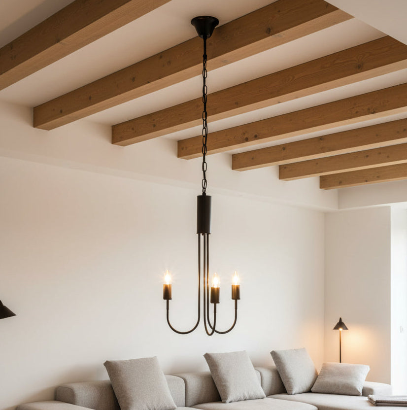 Iron Wall Lamp Black 3XE27 BK-PL 1101-03-BK