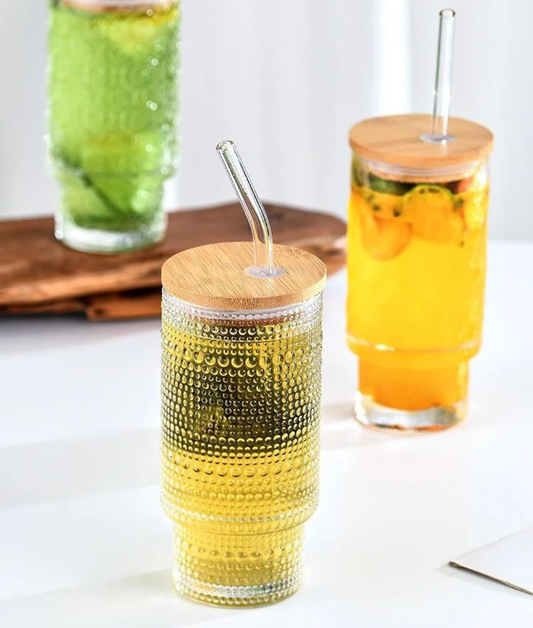 Thick Glass Smoothie Cup