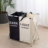 2 Compartment Foldable Laundry Basket