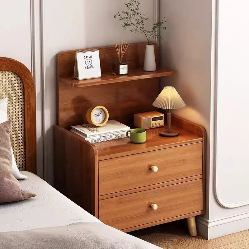 Minimalist Wooden Bedside Table with Drawer
