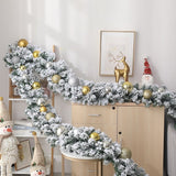 2.7M Christmas Pine Garland Snow Flocking Falling Cedar