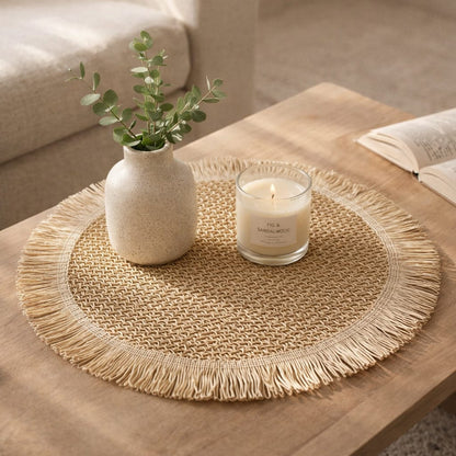 6PCS Round Jute Table Mat