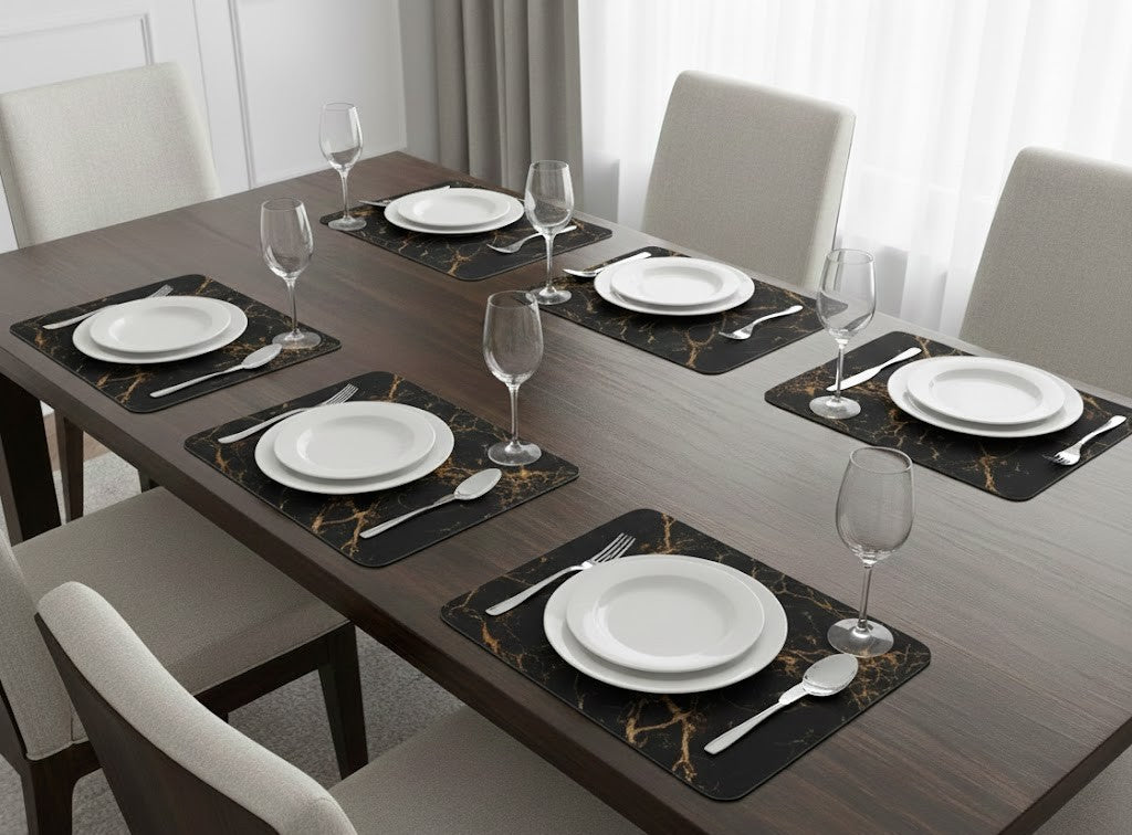 6Pc Marble Antislip Mat