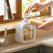 Black and white multipurpose liquid soap pump dispenser bottle