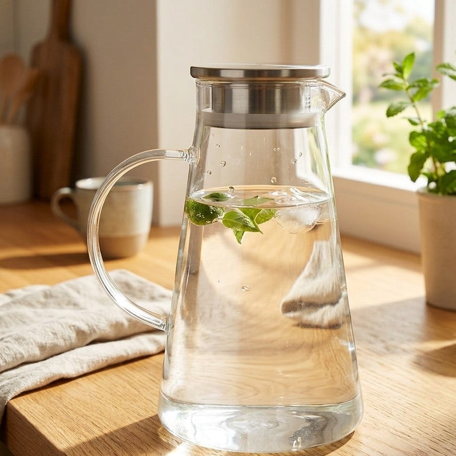 Borosilicate Glass Jug 1.9L Heat Resistant Pitcher