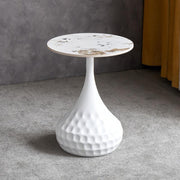 Marble and Steel Side Stool