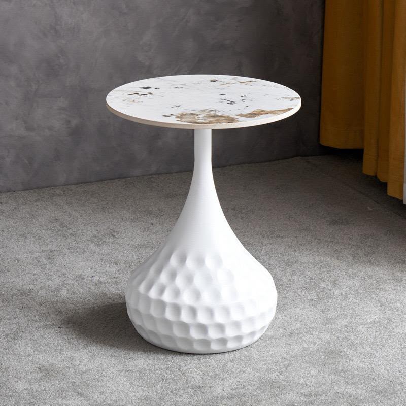 Marble and Steel Side Stool