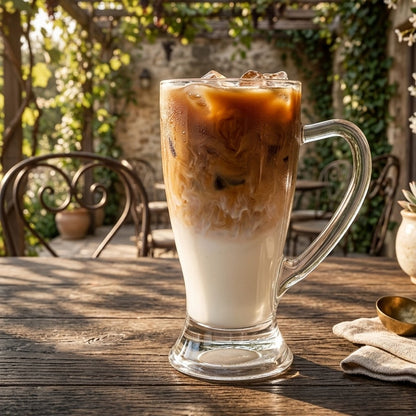Royal vintage coffee glass 320ml elegant glass cup for coffee and hot beverages. 