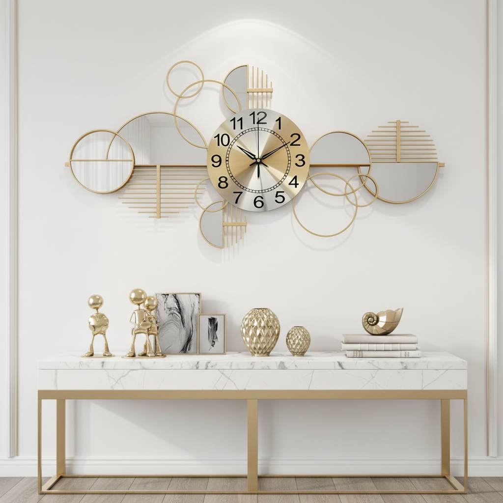 Luxury Abstract Mirror Wall Clock