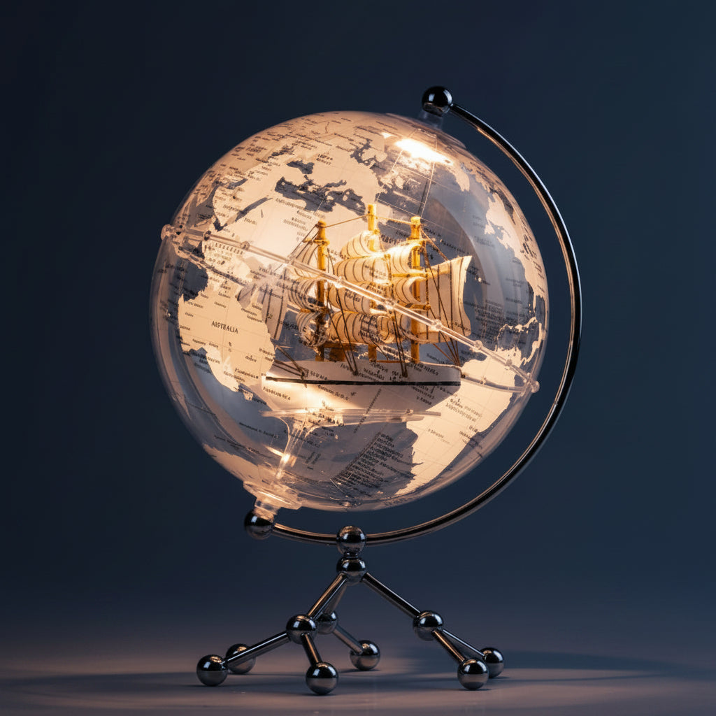 LED Globe With World Map