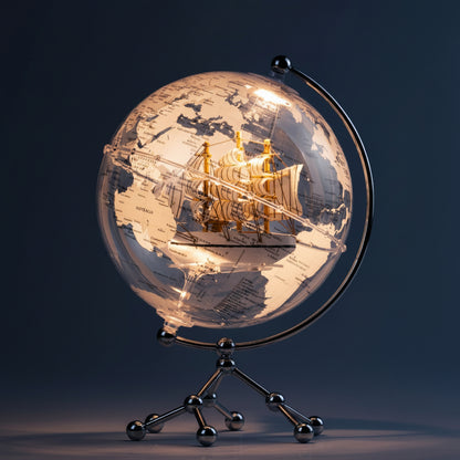 LED Globe With World Map