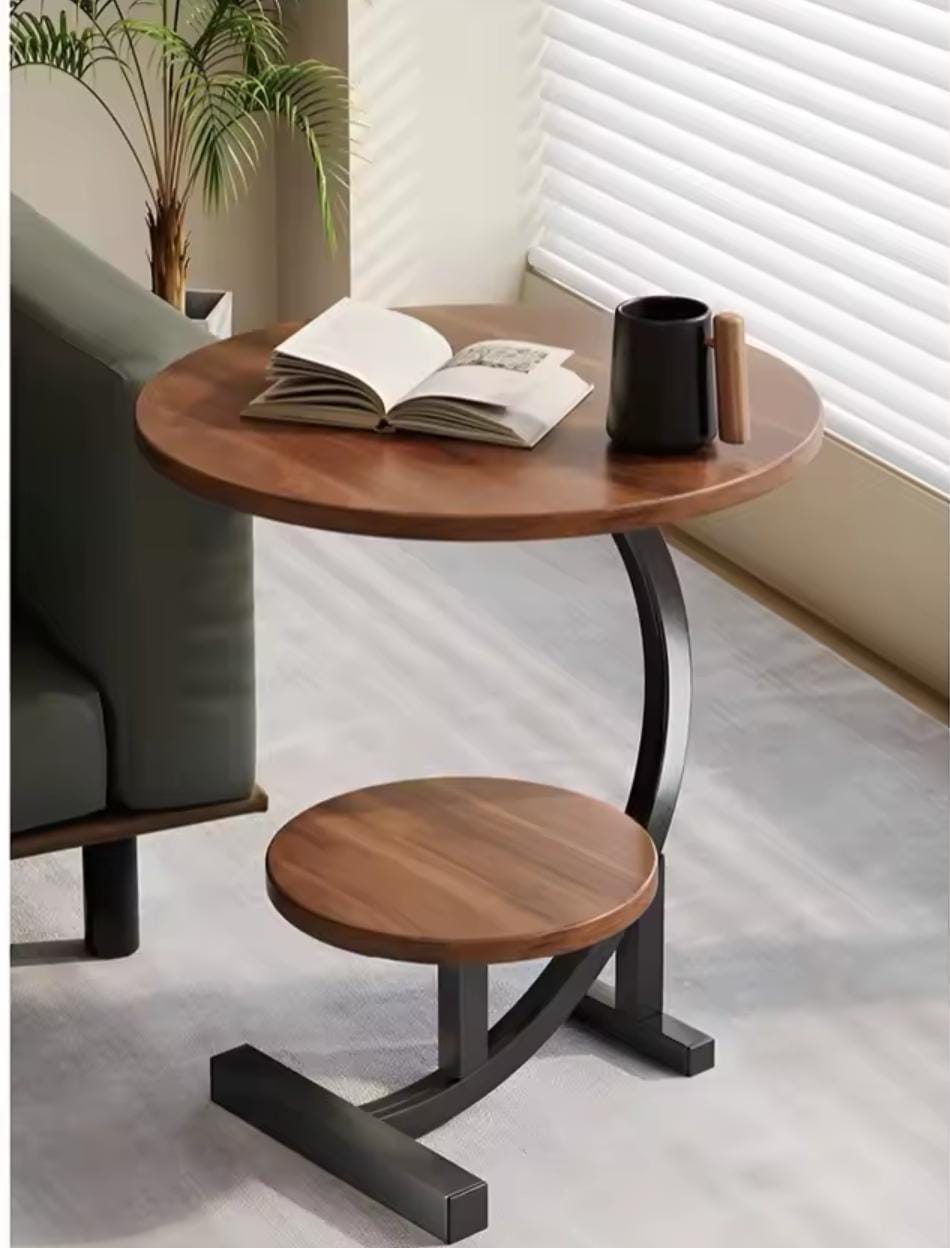 Multipurpose Double Layer C-Shaped Table