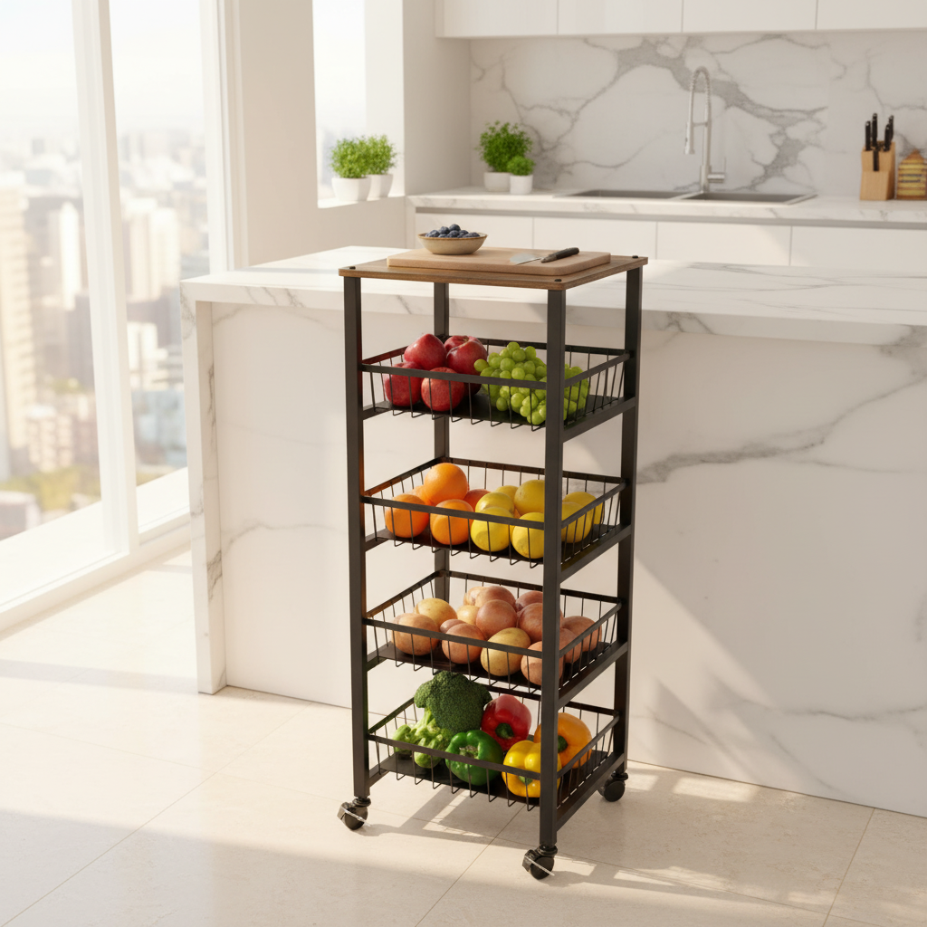 4 Layer Multifunctional Kitchen Storage Rack