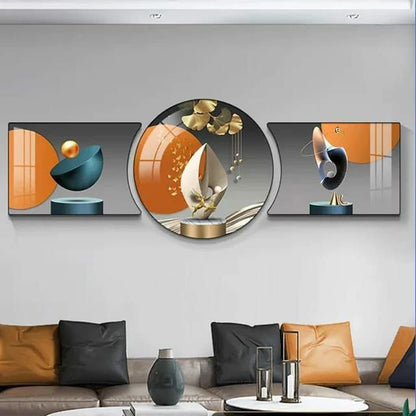 3Pcs Crystal Porcelain Painting