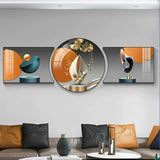 3Pcs Crystal Porcelain Painting