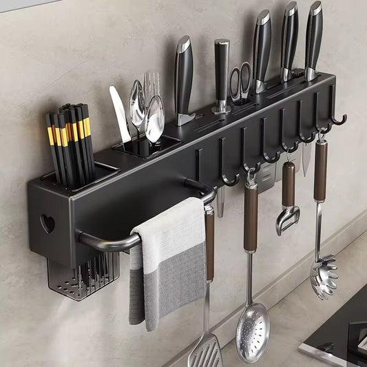 Carbon steel standing utensil holder for organizing kitchen tools