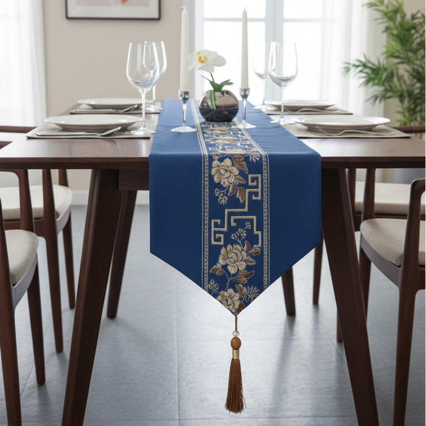 Cotton Embroidered Table Runner