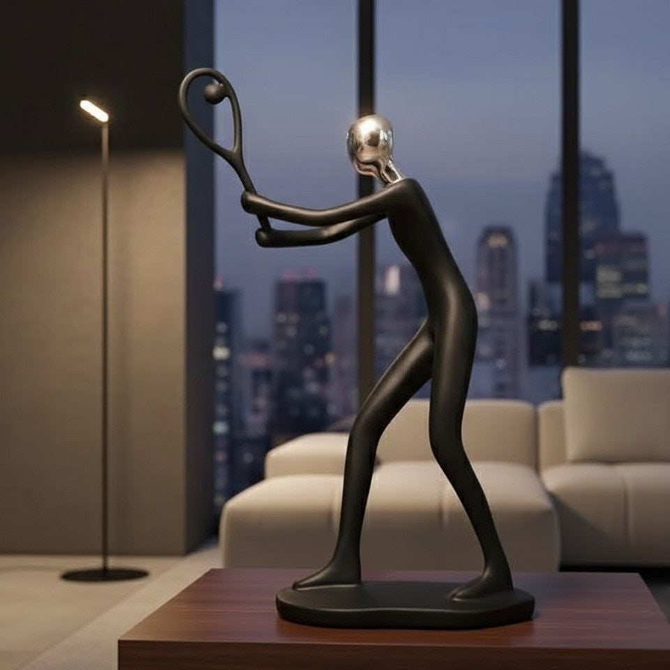 Tennis Sculpture Ceramic Decor Piece
