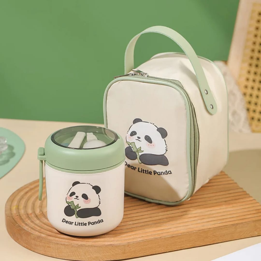 2-in-1 Food Flask Thermos with Matching Insulated Lunch Bag