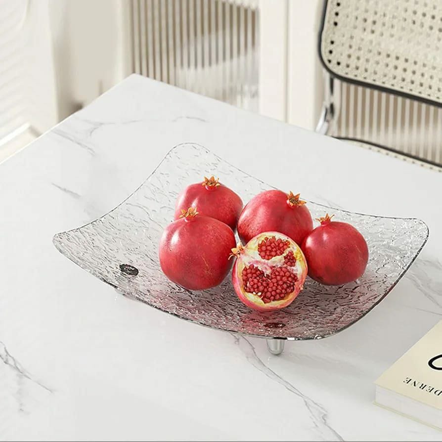 Luxury acrylic fruit and snack tray with smooth edges for safe serving
