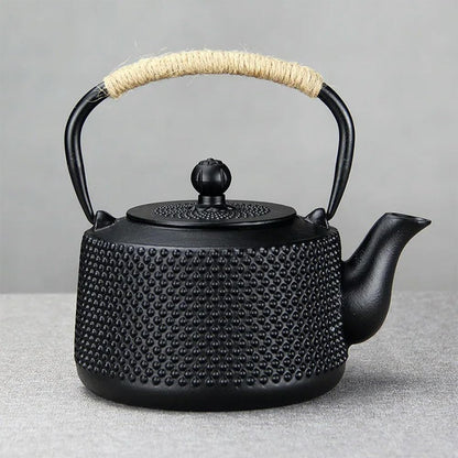 2.5L Cast Iron Teapot Set With Strainer Net Filter