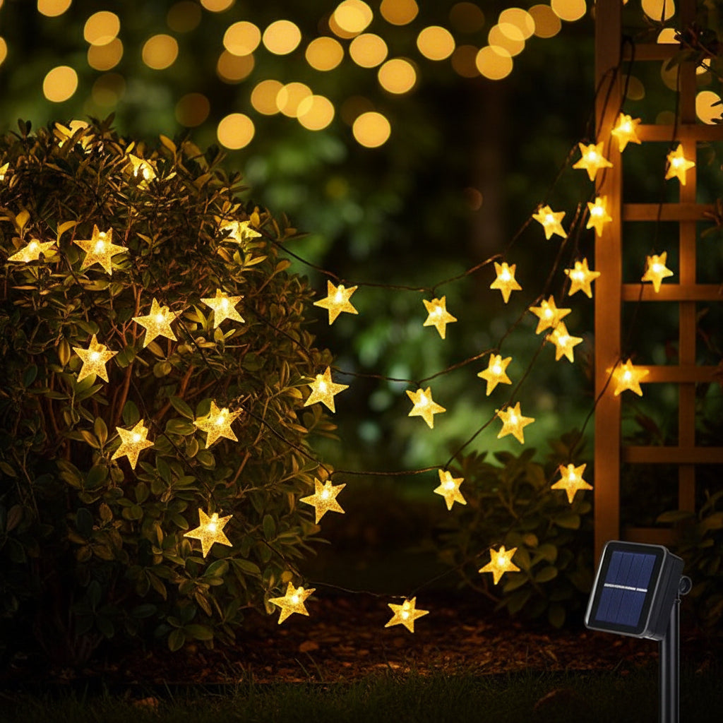 Solar Powered Outdoor Star Fairy Lights 12M, 100 Stars
