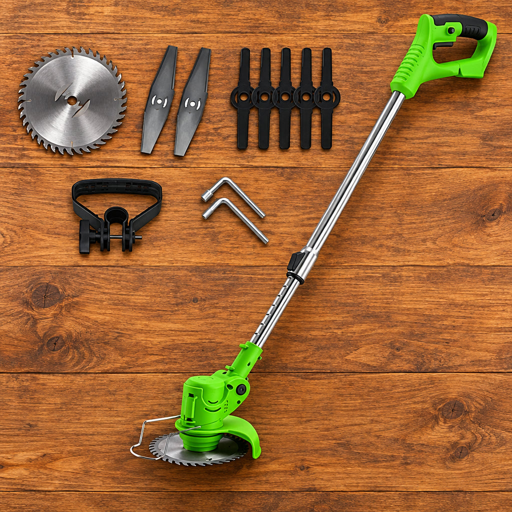 24V Cordless Electric Grass Trimmer 3 in 1 with Battery and Accessories