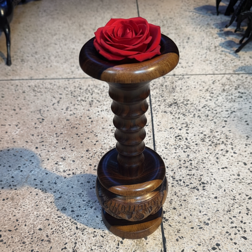 Wooden Rose / Flower Holder