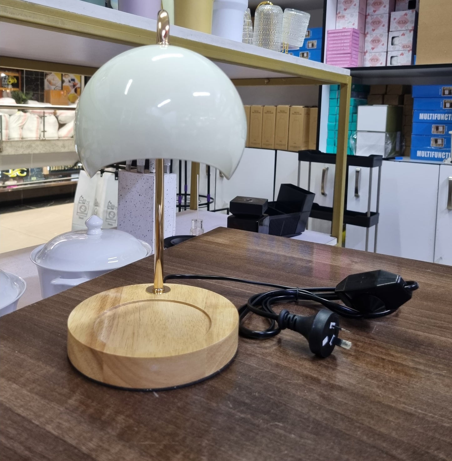 Electric Candle Warmer with Wooden Base