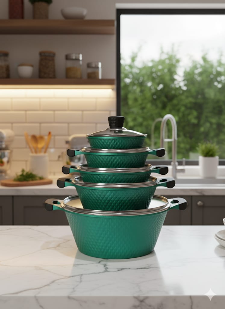 10Pcs Granite Cookware Set