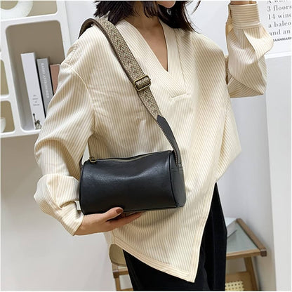 Vintage Boston Women Sling Bag – Chic PU Leather Crossbody Handbag for Work Party and Date Use