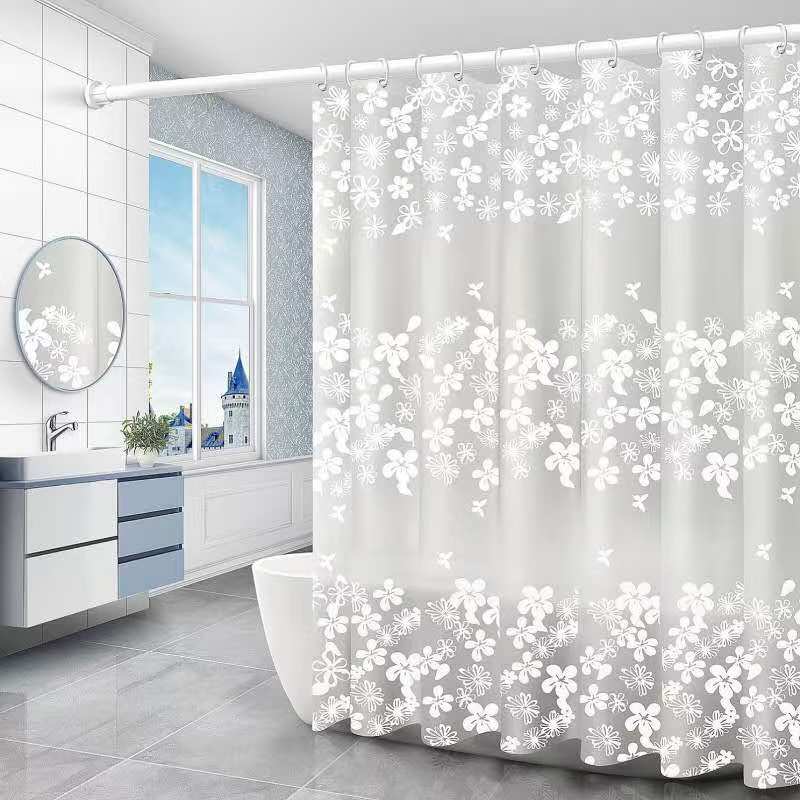 Shower Curtain with Hooks 180 × 200 cm
