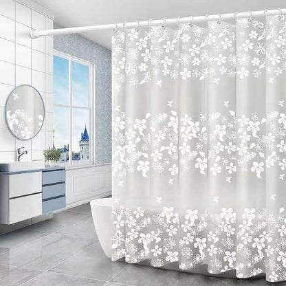 Shower Curtain with Hooks 180 × 200 cm