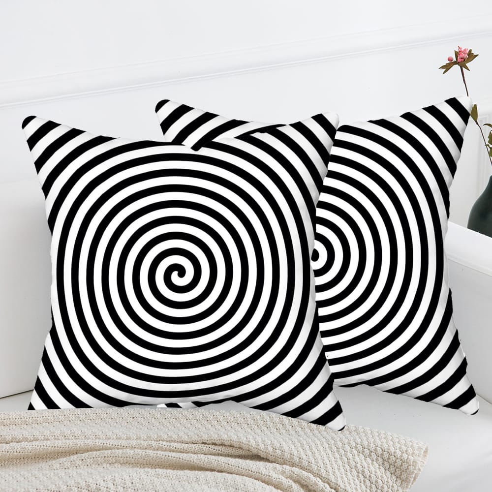 2 Pcs Geometric Contrast Pillowcases